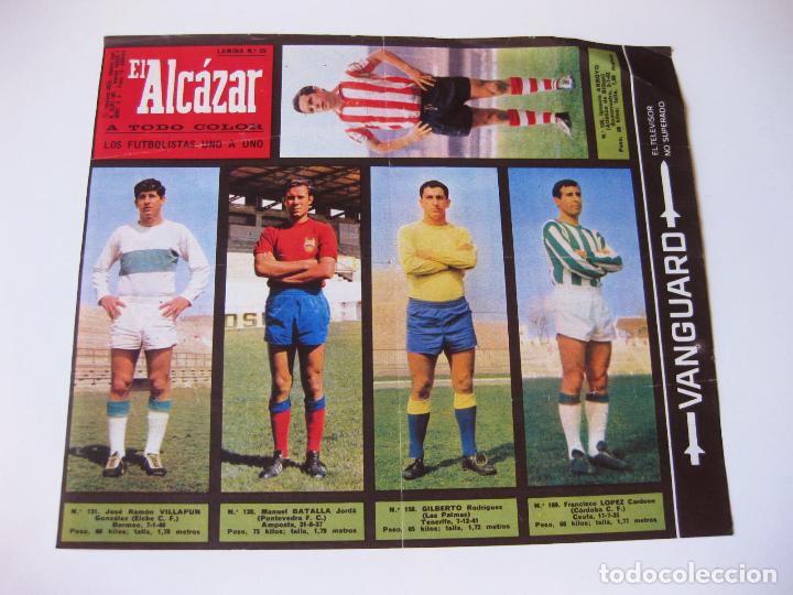 Cromos de f&uacute;tbol: CROMO O LAMINA 25 DEL ALBUM FUTBOLISTICO A TODO COLOR 1967 1968 - PERI&Oacute;DICO EL ALCAZAR - FUTBOL