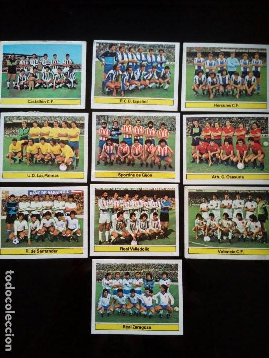 Cromos de f&uacute;tbol: Liga Este 1981 1982 81 82 lote 10 cromos alineaciones