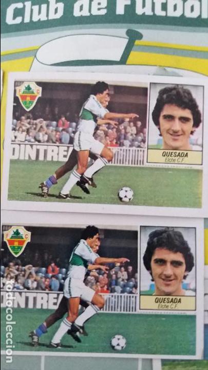 Cromos de f&uacute;tbol: 84/85 ESTE. ELCHE QUESADA ERROR IMPRESION DIFERENTE COLOR - Foto 1