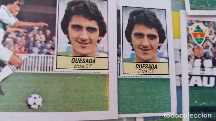 Cromos de f&uacute;tbol: 84/85 ESTE. ELCHE QUESADA ERROR IMPRESION DIFERENTE COLOR - Foto 2