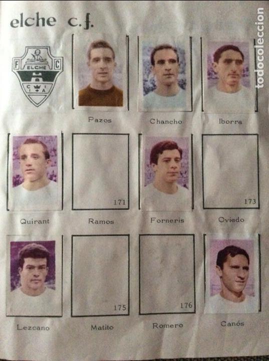 Cromos de Futebol: Ruiz Romero 1965. Campeonatos Nacionales Futbol. Olimpiada Tokio 1964. Lote 7 cromos elche