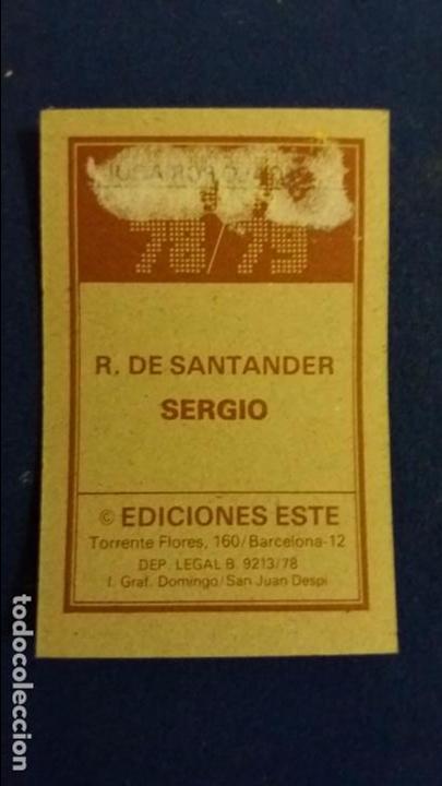 Cromos de f&uacute;tbol: 78/79 ESTE. Racing de Santander sergio - Foto 2