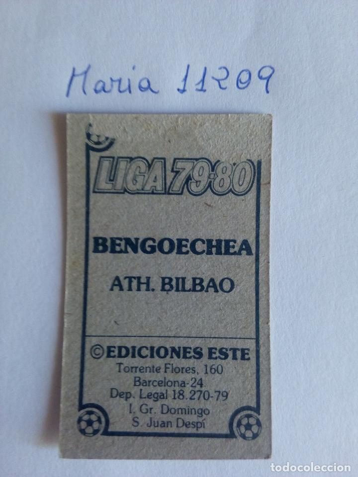 Cromos de f&uacute;tbol: Este 79 80 bengoechea athletic de Bilbao - Foto 2