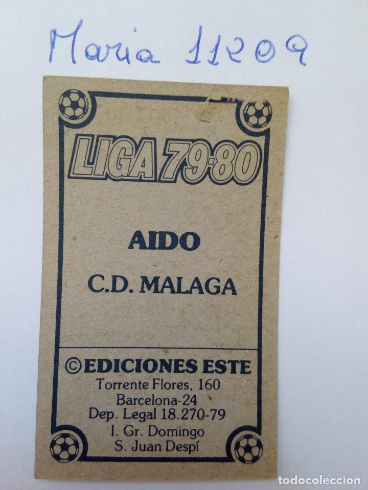 Cromos de f&uacute;tbol: Este 79 80 aido del c.d.malaga - Foto 2