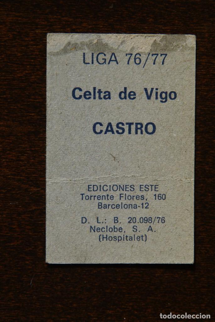 Cromos de f&uacute;tbol: ED. ESTE 76-77. CASTRO CELTA. RECUPERADO - Foto 2