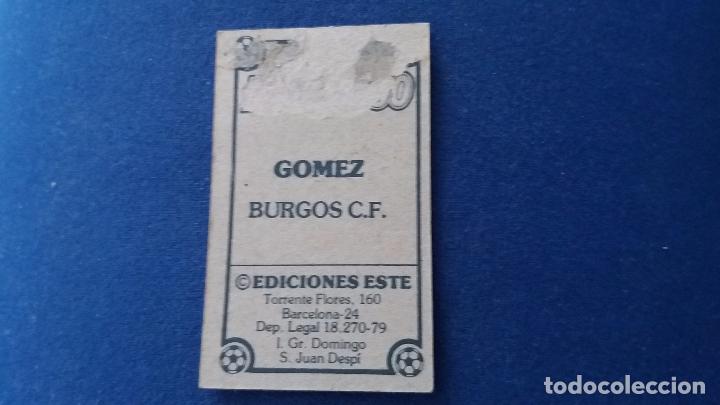 Cromos de f&uacute;tbol: 79/80 ESTE. Burgos gomez dif&iacute;cil - Foto 2
