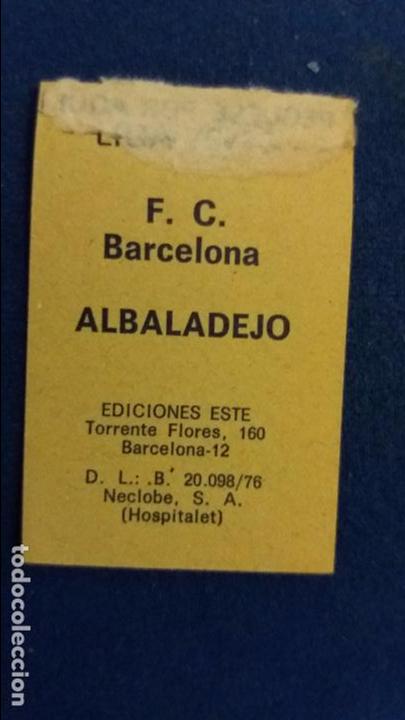 Cromos de f&uacute;tbol: 76/77 ESTE. BARCELONA albaladejo - Foto 2