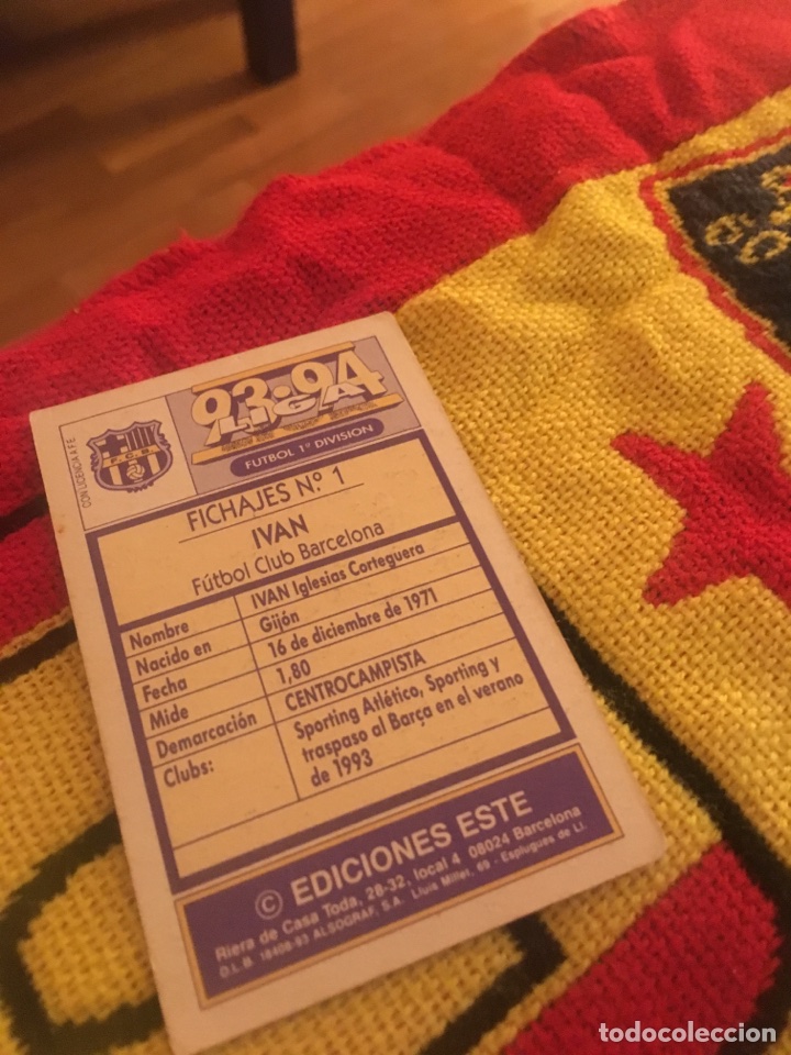Cromos de f&uacute;tbol: Iv&aacute;n 1993 1994 este sin pegar 93 94 - Foto 2