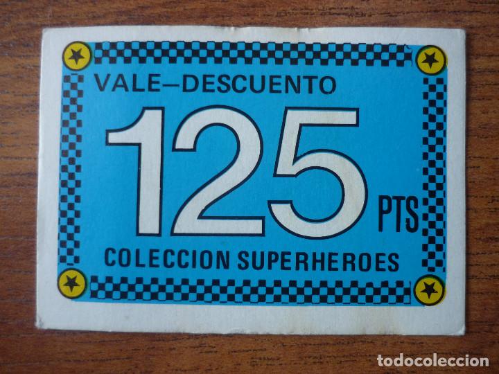 Cromos de F&uacute;tbol: CROMO ALBUM SUPERHEROES MARVEL EDITORIAL FHER VALE DESCUENTO 125 PESETAS LOS JAGUARES - 1981 81
