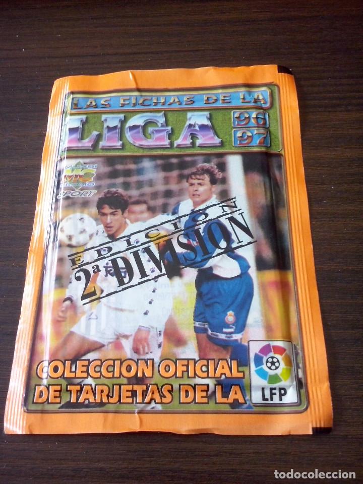 Fu&szlig;ball-Sticker: Sobre de cromos SIN ABRIR Mundicromo Las fichas de la Liga 96/97 1996/1997 edicion 2&ordm; division