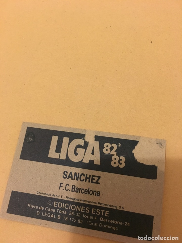 Cromos de f&uacute;tbol: S&aacute;nchez sin fcb este 1982 1983 - Foto 2