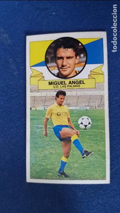 Football Stickers: 85/86 ESTE. nunca PEGADO puntas rectas baja las PALMAS MIGUEL &Aacute;NGEL