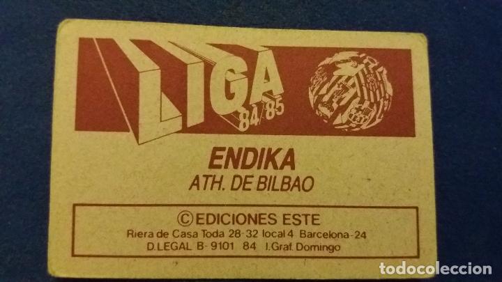 Cromos de f&uacute;tbol: 84/85 ESTE. Nunca pegado ath. Bilbao endika - Foto 2