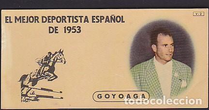 Cromos de Futebol: CROMO CHOCOLATES BATANGA EL MEJOR DEPORTISTA ESPA&Ntilde;OL DE 1953
