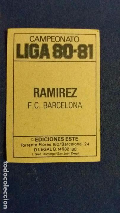 Cromos de f&uacute;tbol: 80-81 ESTE. Nunca PEGADO BARCELONA Ram&iacute;rez - Foto 2