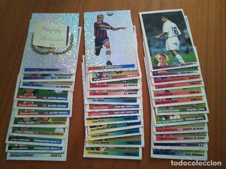Fu&szlig;ball-Sticker: LOTE 36 CROMOS LOS MEJORES EQUIPOS DE EUROPA PANINI 96 97 ESTAMPAS PEGATINAS 1996 1997