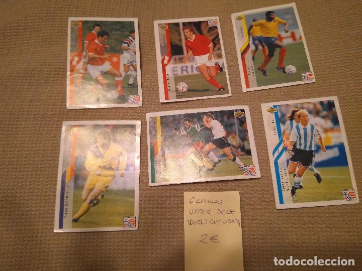Fu&szlig;ball-Sticker: LOTE 6 CROMOS UPPER DECK FUTBOL MUNDIAL ESTADOS UNIDOS 94 - WORLD CUP USA 1994 ALBUM
