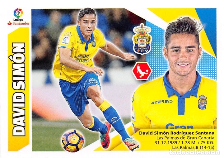 Cromos de f&uacute;tbol: EDICIONES ESTE 17/18 2017/2018 #3B DAVID SIMON (U.D. LAS PALMAS) - Foto 1