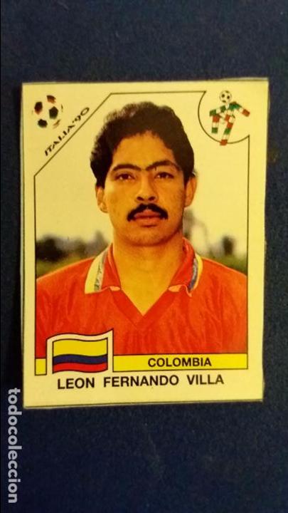 Cromos de f&uacute;tbol: MUNDIAL ITALIA 90 PANINI COLOMBIA LEON FERNANDO VILLA