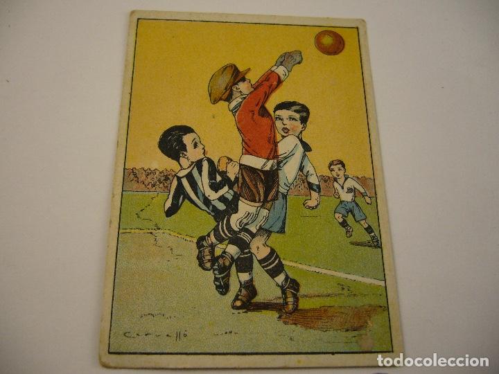 Cromos de f&uacute;tbol: CROMO ACCIONES DEL FUTBOL . DESPEJE  N&deg; 4 . ILUSTRADO POR CERVELLO