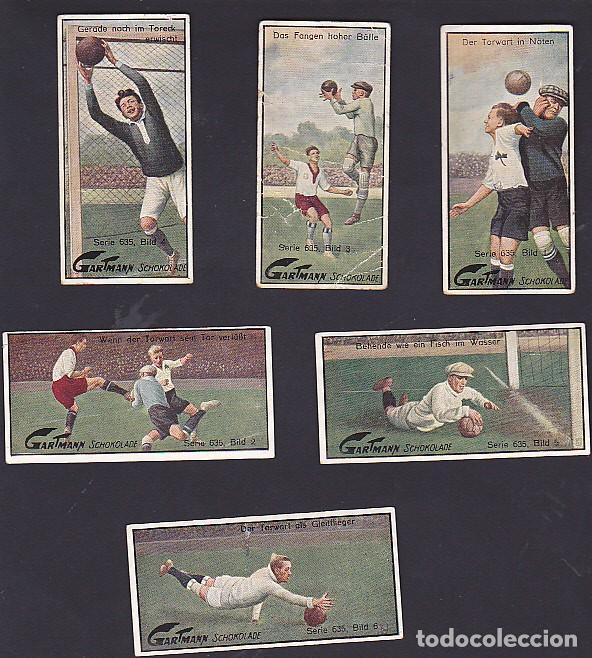 Cartes &agrave; collectionner de Football: LOTE DE 6 CROMOS FUTBOL SERIE 635 GARTMANN SCHOKOLADE