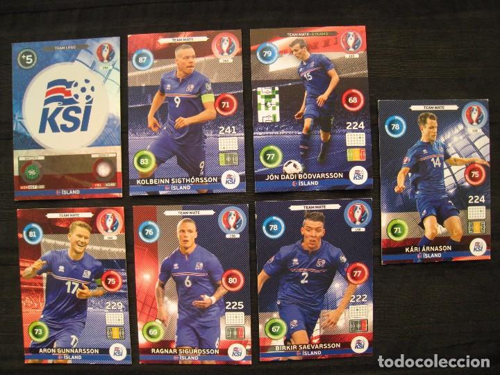 Cartes &agrave; collectionner de Football: LOTE 7 TRADING CARDS - UEFA EURO 2016 - ADRENALYN XL - ISLAND.