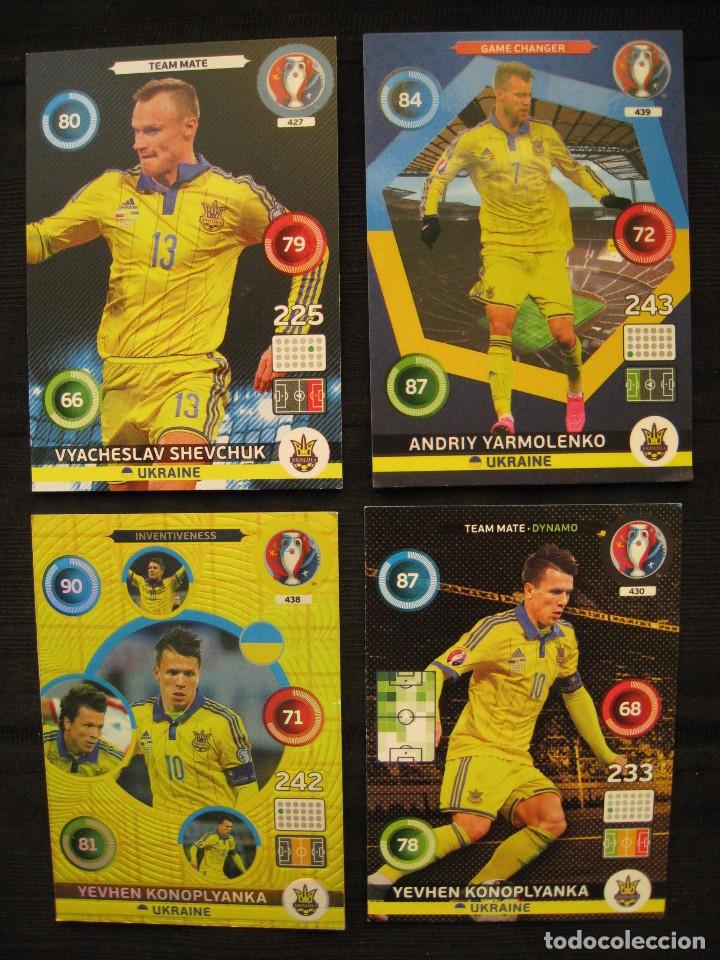 Football Stickers: LOTE 4 TRADING CARDS - UEFA EURO 2016 - ADRENALYN XL - UKRAINE.