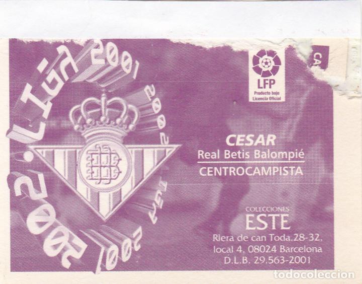 Cartel Partido Liga 18-2-2001 Badajoz C..f S.a.d. Y Real Betis Balompie