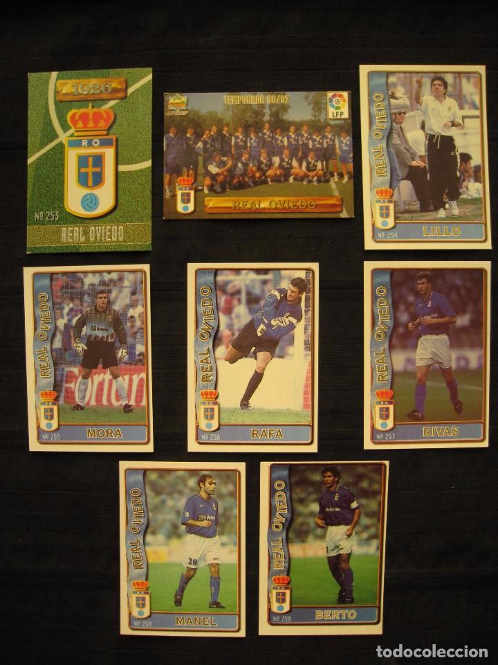 Cromos de F&uacute;tbol: LOTE 8 CROMOS - LAS FICHAS DE LA LIGA 96/97 - MUNDI CROMO - REAL OVIEDO.