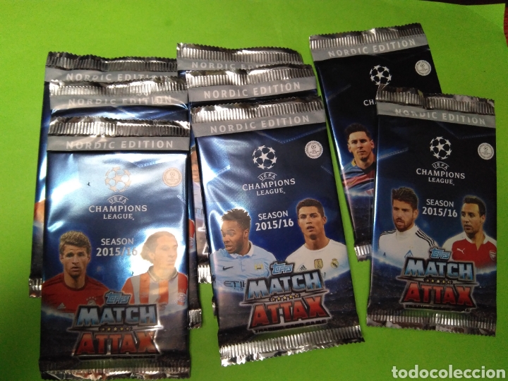 Cromos de F&uacute;tbol: 8 SOBRES SIN ABRIR UEFA CHAMPIONS LEAGUE MATCH ATTAX 15 16 TOPPS TRADING CARD GAME