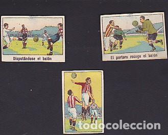 Cartes &agrave; collectionner de Football: LOTE DE 3 CROMOS ANTIGUOS A&Ntilde;OS 20