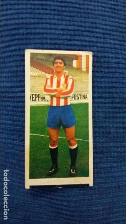 Cromos de f&uacute;tbol: 75/76 ESTE. Sporting de gijon herrera ERROR de corte inferior - Foto 1