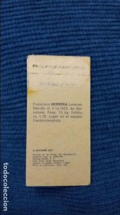 Cromos de f&uacute;tbol: 75/76 ESTE. Sporting de gijon herrera ERROR de corte inferior - Foto 2