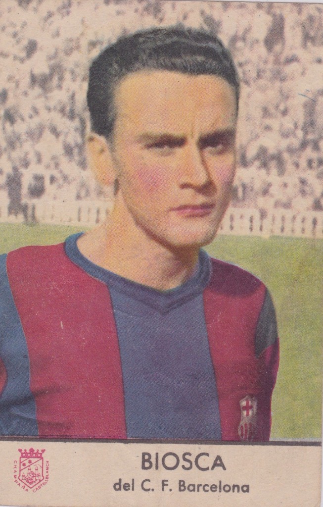 Cromos de f&uacute;tbol: BAR&Ccedil;A: Fotocromo de BIOSCA. - Foto 1