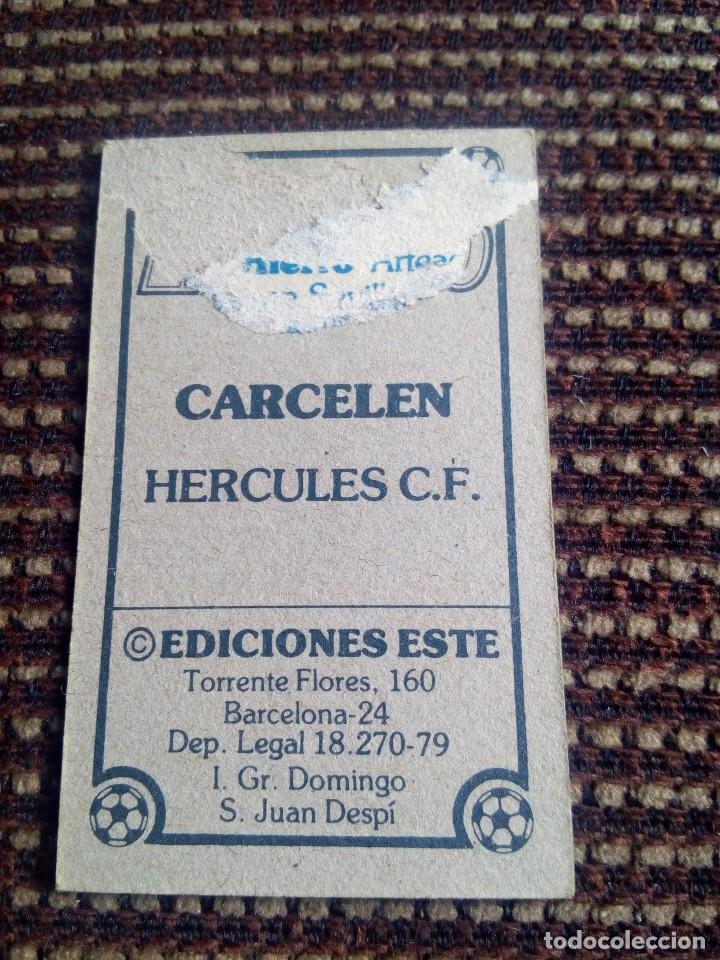 Cromos de f&uacute;tbol: Este 79 80 carcelen del H&eacute;rcules - Foto 2