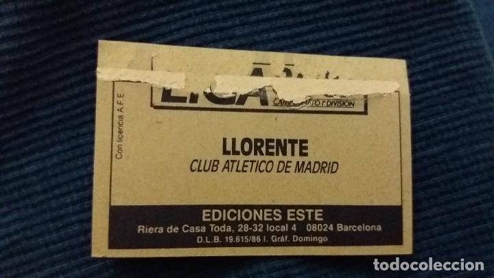 Cromos de f&uacute;tbol: 86/87 ESTE. AT. MADRID llorente VERSION pelo corto - Foto 2