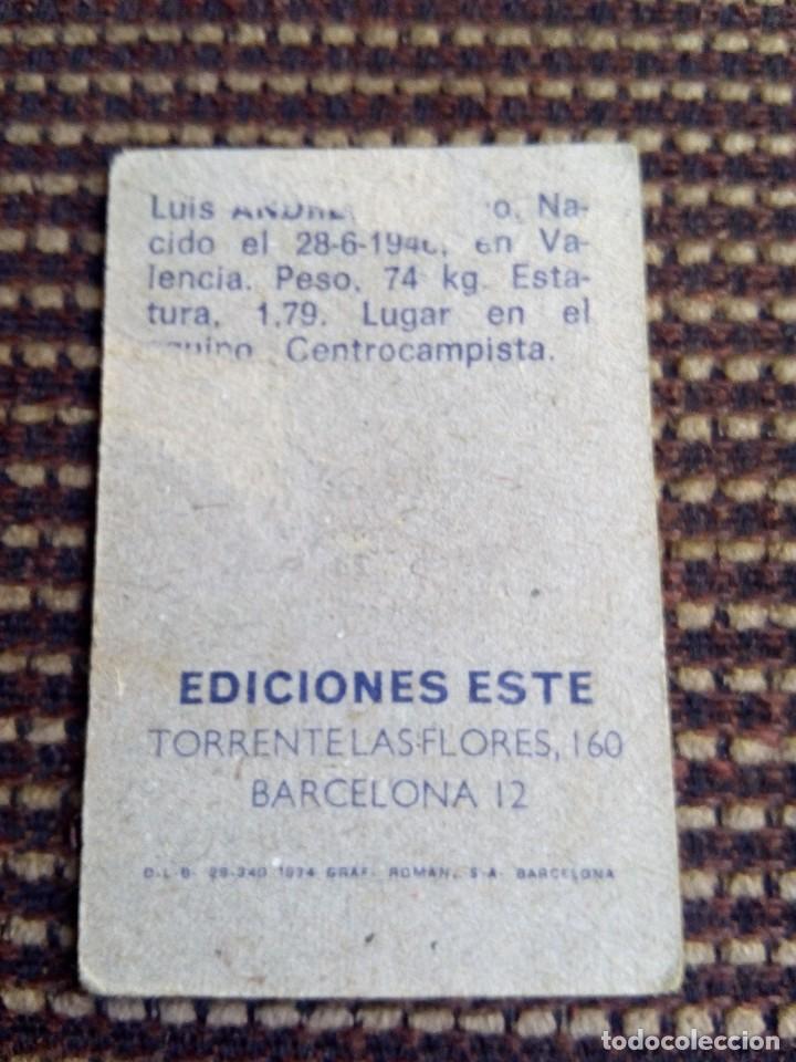 Cromos de f&uacute;tbol: Este 74 75 andreu del hercules - Foto 2