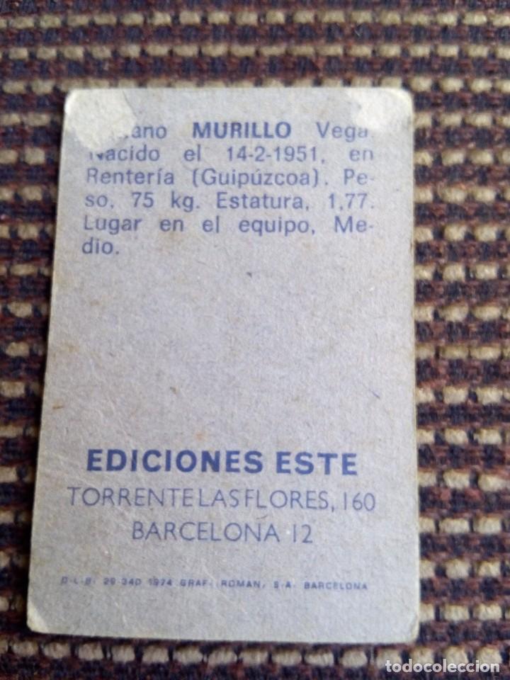 Cromos de f&uacute;tbol: Este 74 75 murillo de la real sociedad - Foto 2
