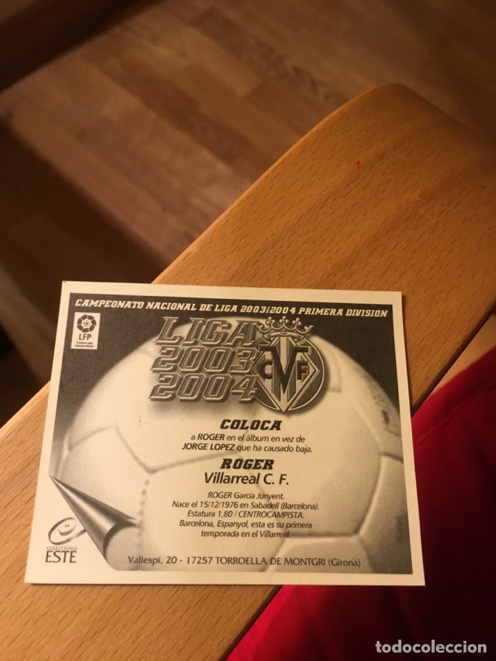 Cromos de f&uacute;tbol: Roger coloca 2003 2004 este coloca - Foto 2