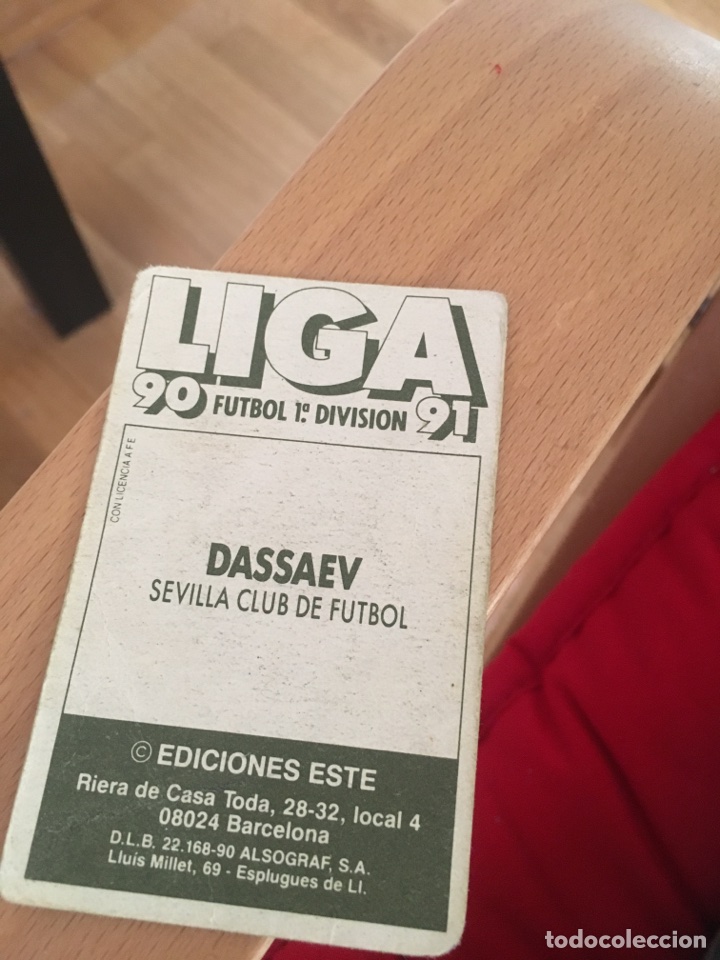 Cromos de f&uacute;tbol: Dassaev 1990 1991 este 90 91 baja - Foto 2