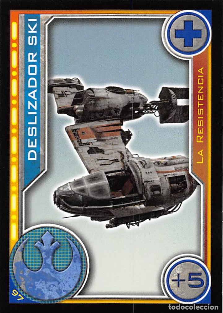 Cromos de F&uacute;tbol: TOPPS STAR WARS (EL CAMINO DE LOS JEDI) CARREFOUR #97 DESLIZADOR SKI (LA RESISTENCIA)