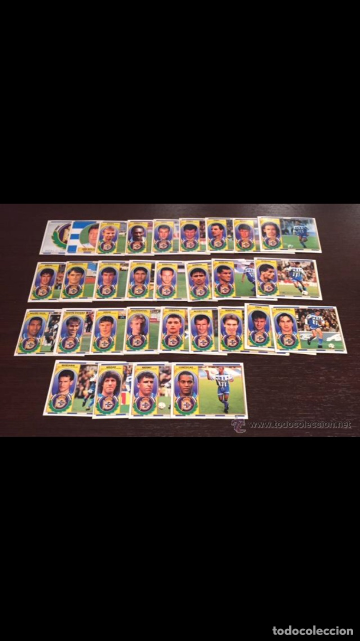 Cromos de F&uacute;tbol: PLANTILLA COMPLETA DEPORTIVO CORU&Ntilde;A LIGA ESTE 96 97