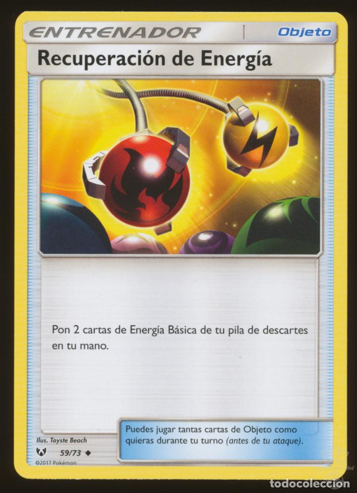 Cromos de F&uacute;tbol: #59/73. RECUPERACION DE ENERGIA - Leyendas Luminosas (Shining Legends) - Pokemon Trading Card/Carta