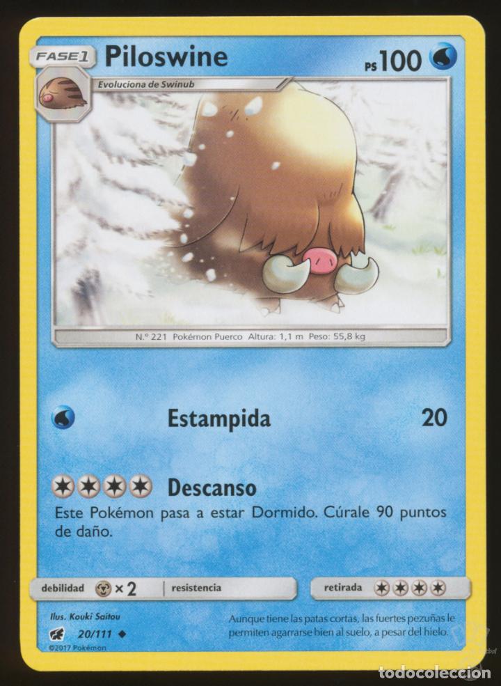 Cromos de F&uacute;tbol: #20/111. PILOSWINE - S&L Invasion Carmesi (Crimson Invasion) Pokemon Trading Card/Carta