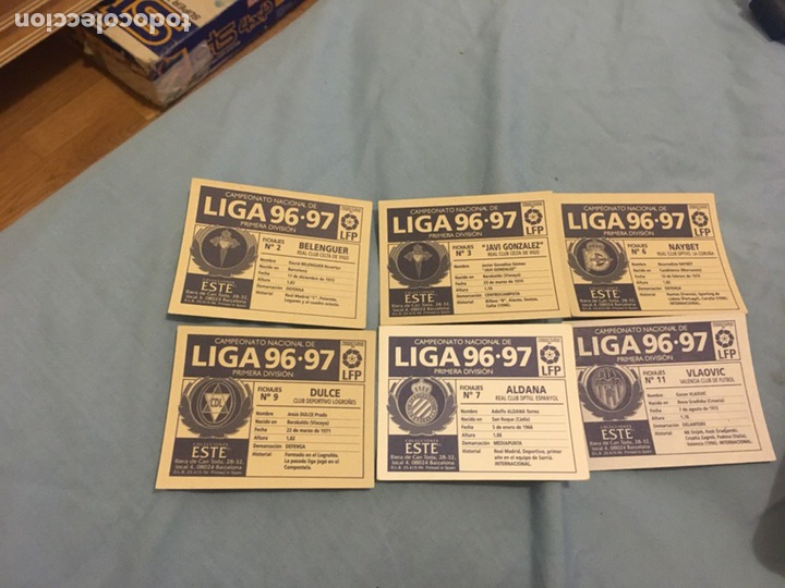 Cromos de f&uacute;tbol: Dulce 1996 1997 este 96 97 sin pegar - Foto 2