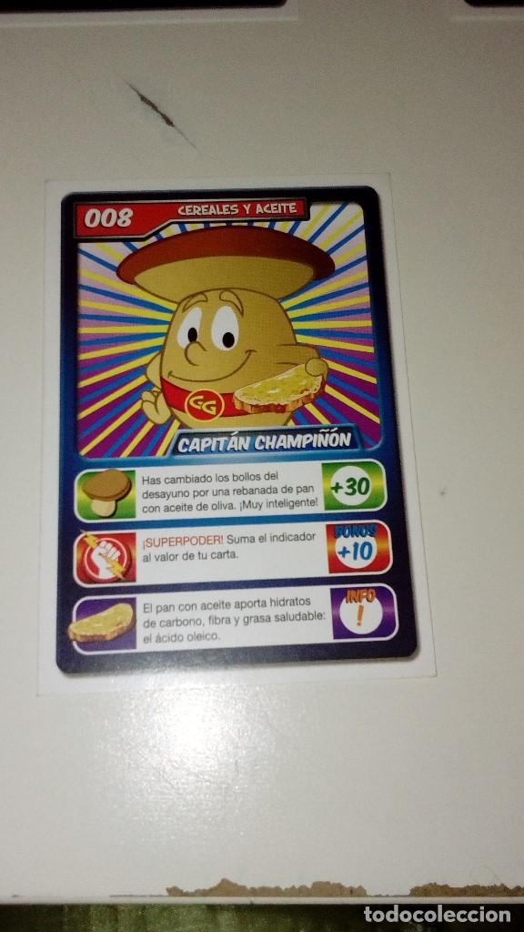 Cromos de F&uacute;tbol: CAJ-140118 CROMO CARD ALBUM LOS SUPERSALUDABLES DE GRUPO IFA N&ordm;: CEREALES Y ACEITE 8 CAPITAN CHAMPI