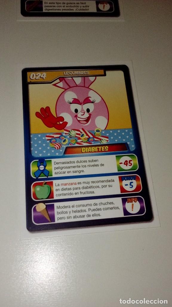 Cromos de F&uacute;tbol: CAJ-140118 CROMO CARD ALBUM LOS SUPERSALUDABLES DE GRUPO IFA LEGUMBRES 24 DIABETES