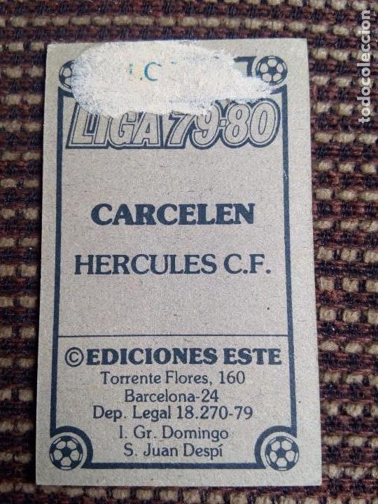 Cromos de f&uacute;tbol: Este 79 80 carcelen del hercules - Foto 2
