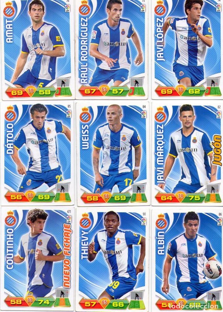 Cromos de f&uacute;tbol: LIGA BBVA 2011-12 **** RCD ESPA&Ntilde;OL *** LOTE 9 CROMOS