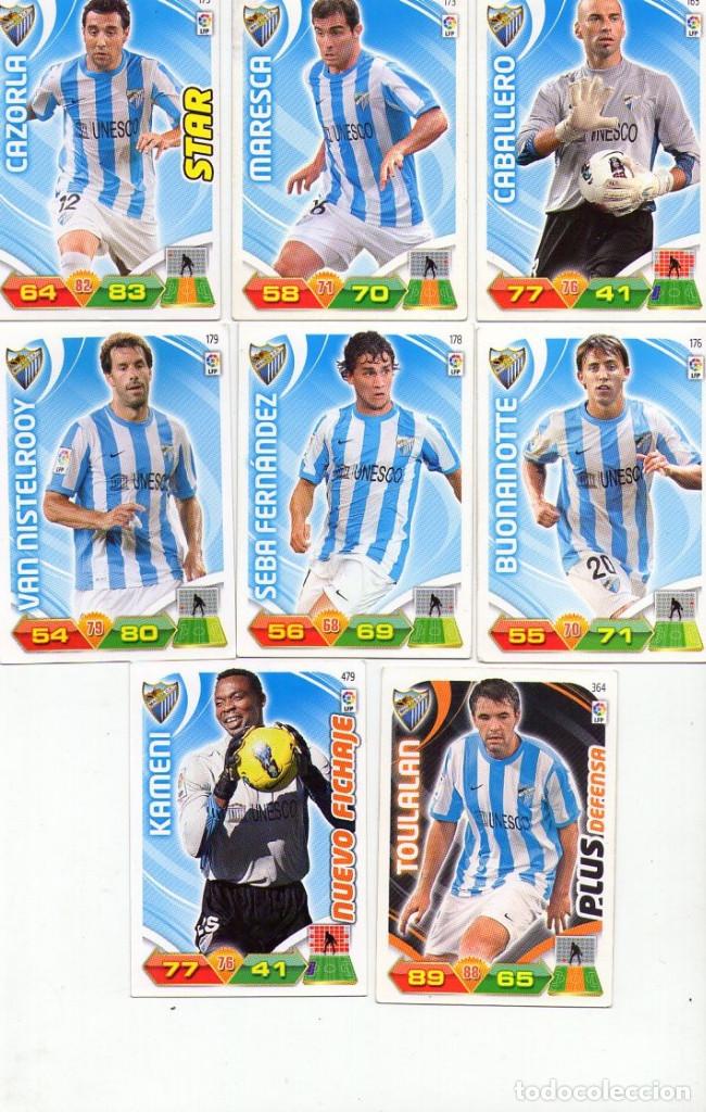 Cromos de f&uacute;tbol: LIGA BBVA 2011-12 **** MALAGA C.F. *** LOTE 8 CROMOS